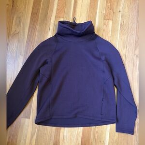 Lululemon waffle-knit funnel neck long sleeve shirt